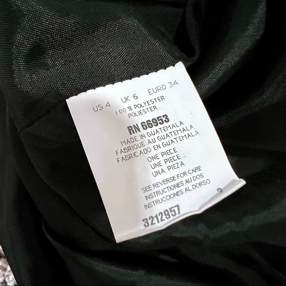 VTG DAVID WARREN Tiger prints front wrapped sheath mini dress womens size 4P - Picture 7 of 10